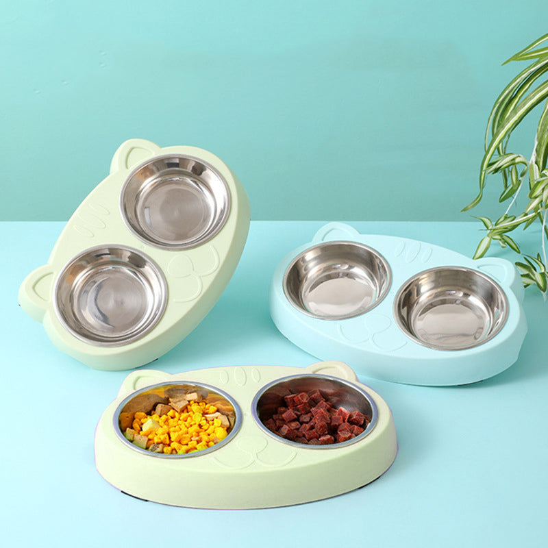 Stainless Steel Bowls With Non-Slip Resin Station