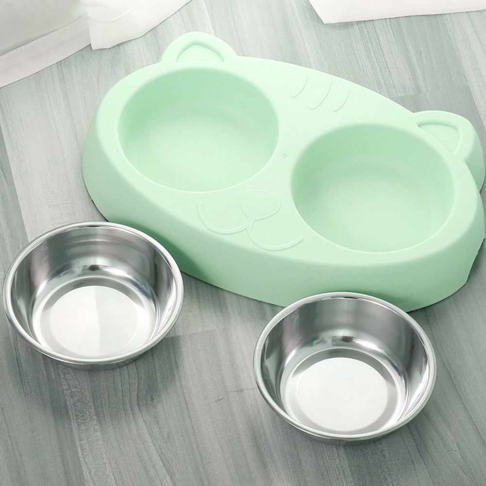 Stainless Steel Bowls With Non-Slip Resin Station