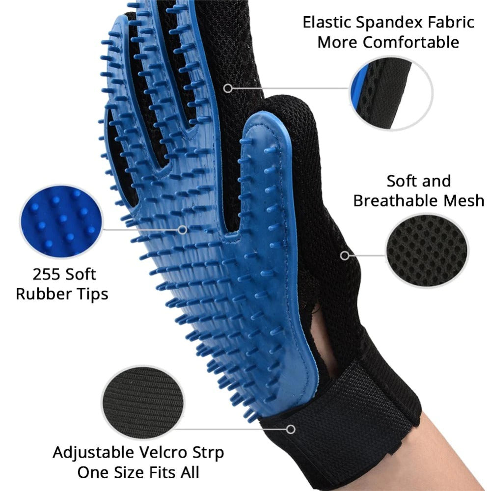 Hair Deshedding and Grooming Glove For Cats